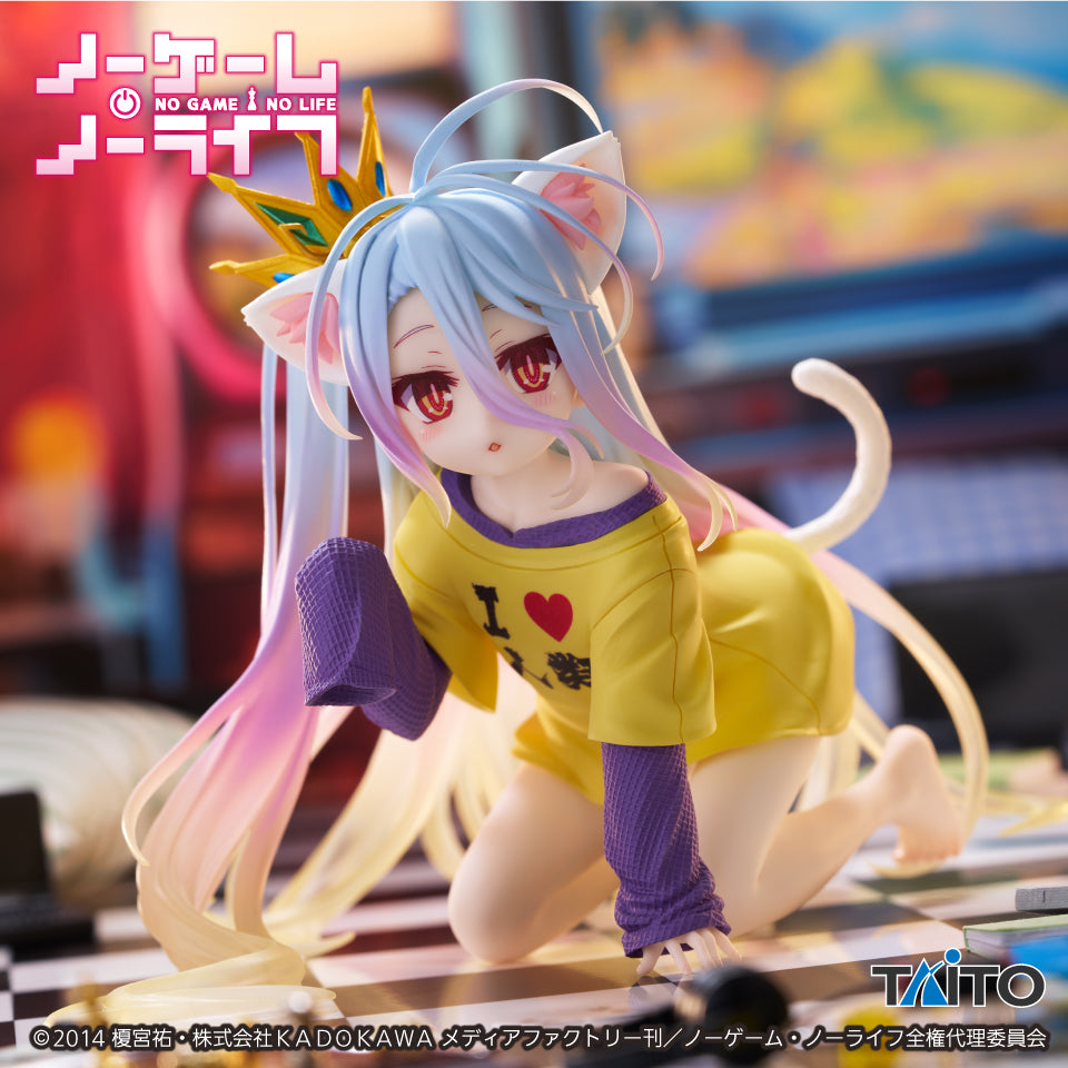 NO GAME NO LIFE Desktop Cute Figure SHIRO ~Cat Ear Shirt ver.~