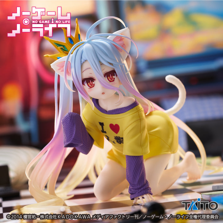 NO GAME NO LIFE Desktop Cute Figure SHIRO ~Cat Ear Shirt ver.~